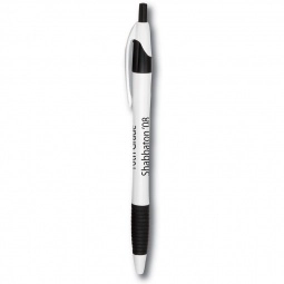 Black White Javelin Custom Pen w/ Colored Grip