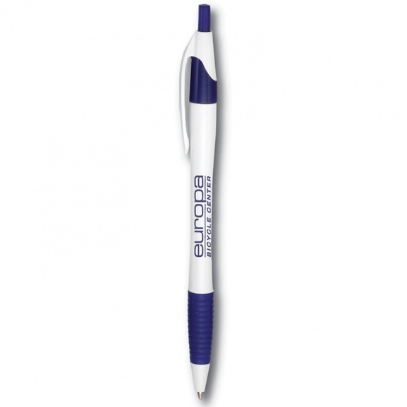 Blue White Javelin Custom Pen w/ Colored Grip