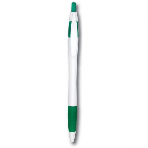 Green White Javelin Custom Pen w/ Colored Grip