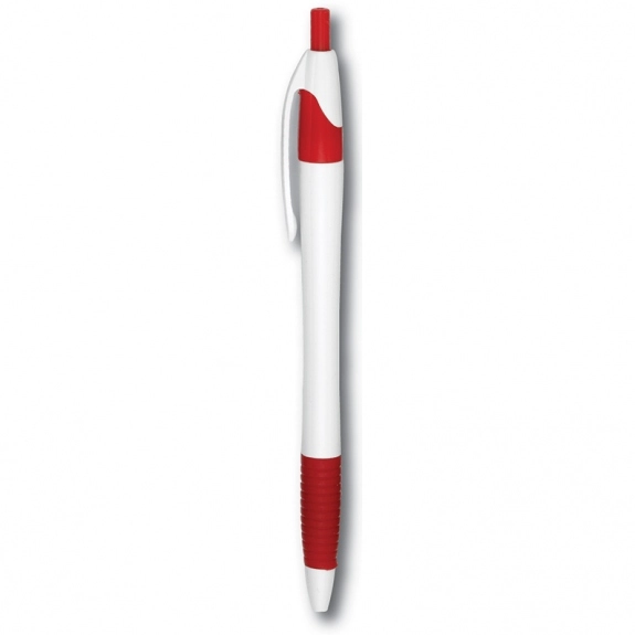 Red White Javelin Custom Pen w/ Colored Grip