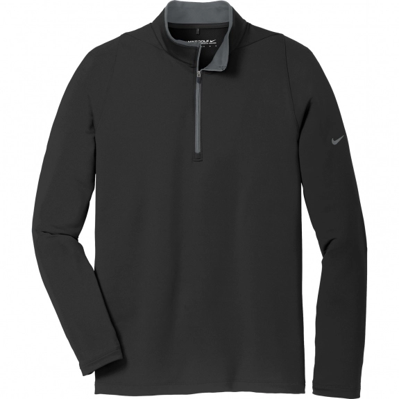 Black/Dark Grey Nike Golf Dri-FIT Stretch 1/2 Zip Custom Jackets
