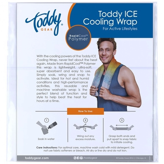 Optional Instructional Card - Full Color Toddy Gear Ice Custom Cooling Wrap