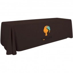 Brown - Full Color 3-Sided Custom Tablecloth - 8 ft.