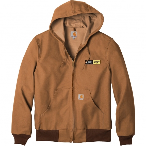 Carhartt Brown - Carhartt Thermal-Lined Duck Active Custom Jacket