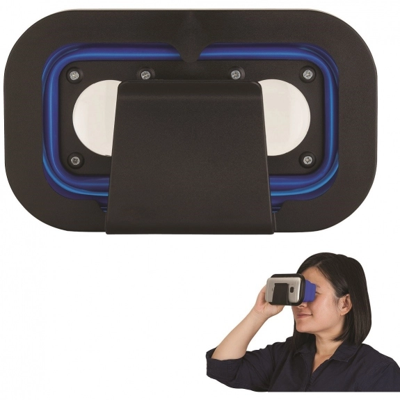 Blue Silicone Foldable Virtual Reality Custom Headset