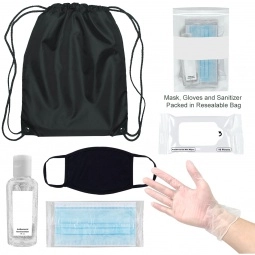 Black On-The-Go Backpack Promotional Care Kit