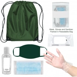 Forest Green On-The-Go Backpack Promotional Care Kit
