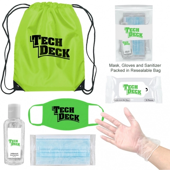 Lime On-The-Go Backpack Promotional Care Kit