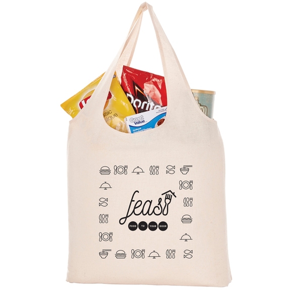 In Use All Purpose Cotton Promotional Canvas Tote Bag - 15"w x 16"w