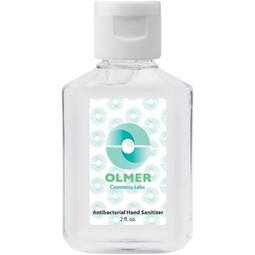 Clear - Full Color Promotional Hand Sanitizer Bottle - 2 oz.