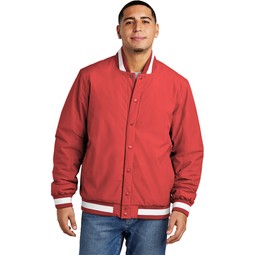 Front - Sport-Tek&#174; Insulated Branded Varsity Jacket
