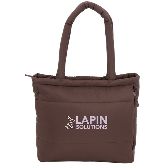 Chocolate - Puffer Recycled 15" Laptop Tote