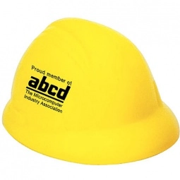 Yellow Hard Hat Promotional Stress Ball