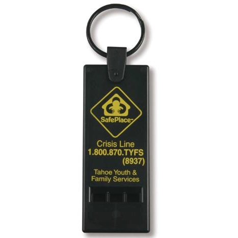 Optional Key Ring - 3-Tone Plastic Custom Safety Whistle