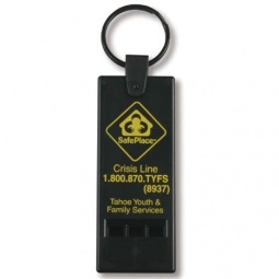 Optional Key Ring - 3-Tone Plastic Custom Safety Whistle
