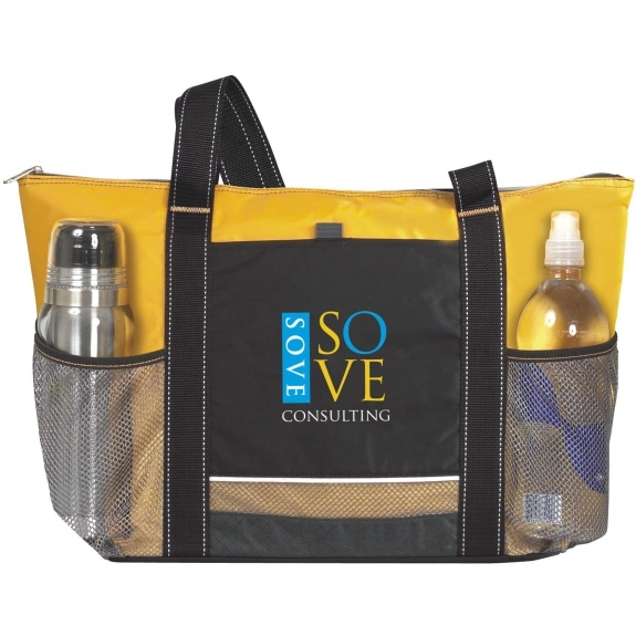 Goldenrod Yellow Atchison Icy Bright Branded Cooler Tote - 24 Can