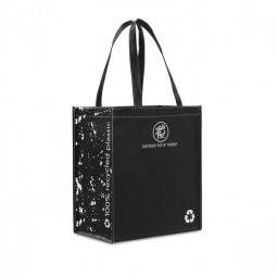 Black Laminated 100% Recycled Promotional Shopper Tote