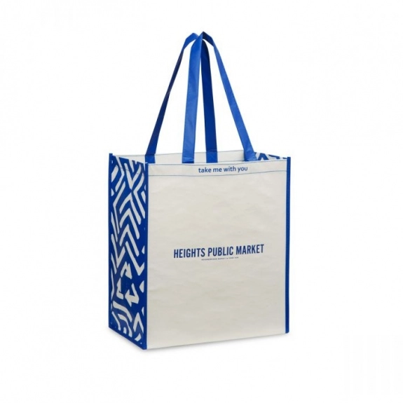 Royal Blue Laminated 100% Recycled Promotional Shopper Tote