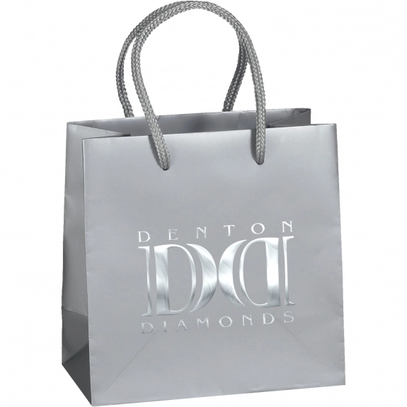 Silver Matte Laminated Euro Tote Promotional Tote Bag 