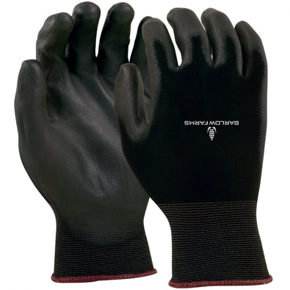 Black Seamless Knit Nylon Custom Imprinted Work Gloves