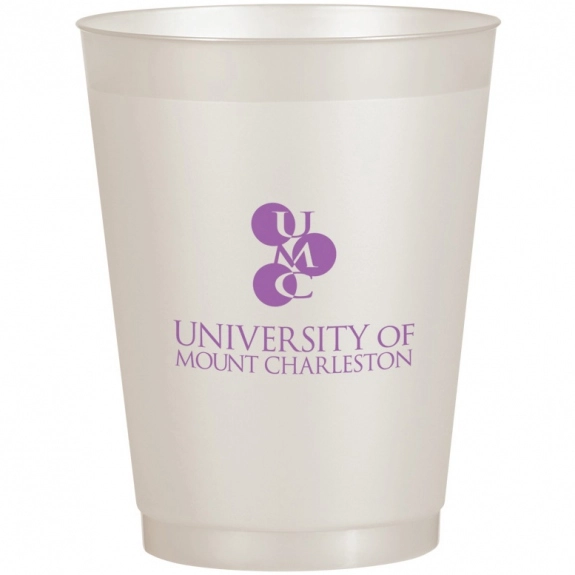 Frosted White Frosted Flexible Printed Stadium Cups - 16 oz.