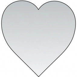 Matte Silver Heart Shaped Lapel Sticker Custom Sticker Rolls
