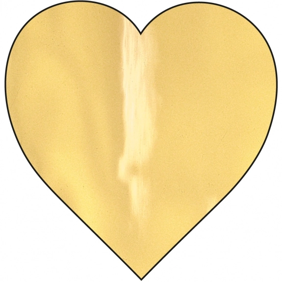 Shiny Gold Heart Shaped Lapel Sticker Custom Sticker Rolls