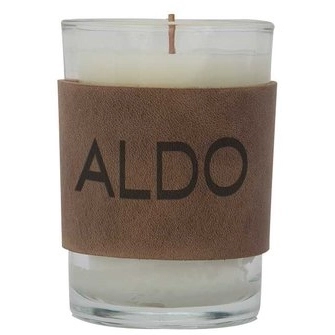 Distressed Brown Traverse Leather Wrapped Scented Custom Candle - 8 oz.