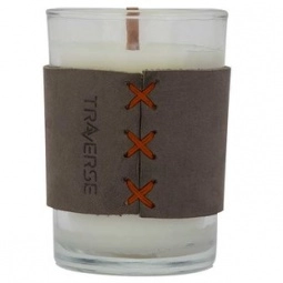 Accent Color - Traverse Leather Wrapped Scented Custom Candle - 8 oz.