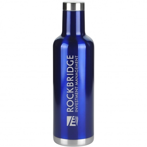 Blue - Laser Engraved Stainless Vacuum Custom Bottle – 25 oz