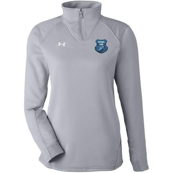 MOD Gray / White Under Armour&#174; Command Logo 1/4-Zip Pullover - Women's