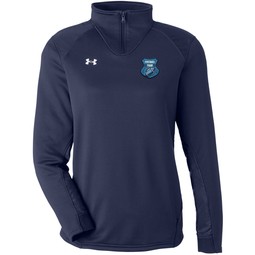 MD Navy / White Under Armour&#174; Command Logo 1/4-Zip Pullover - Women's