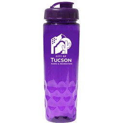 Transparent Purple - Oceanworks PET Custom Water Bottle - 24 oz.