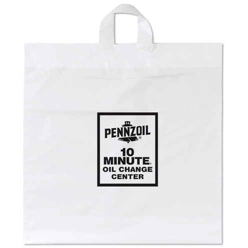 Soft Loop Handle Promotional Plastic Bags - 20"w x 20"h x 6"d