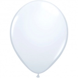 White Qualatex Biodegradable Promo Latex Balloons - 11"