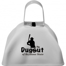 Silver Small Logo Cow Bell