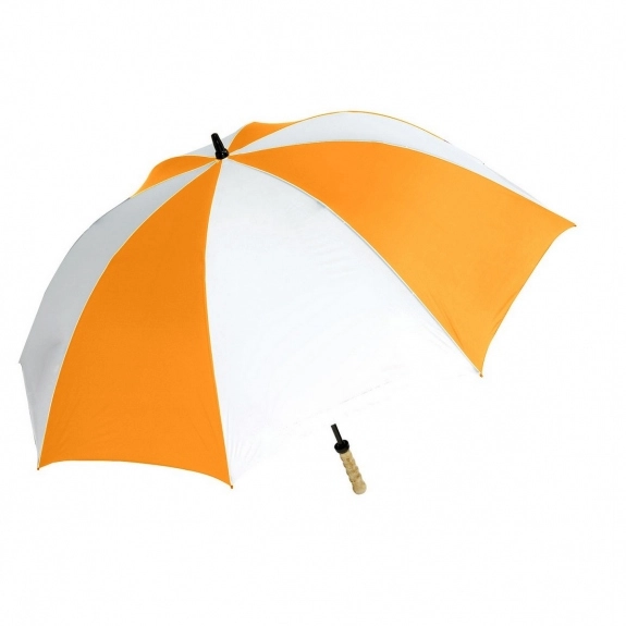 Orange/White Wind Resistant Golf Custom Umbrella - 60"