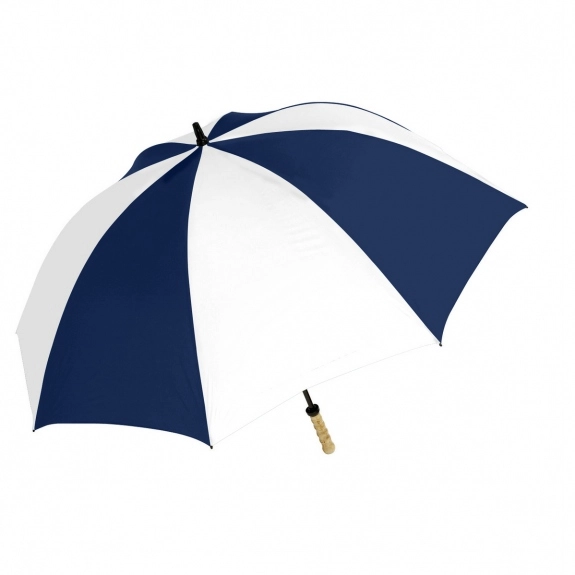 Navy Blue/White Wind Resistant Golf Custom Umbrella - 60"