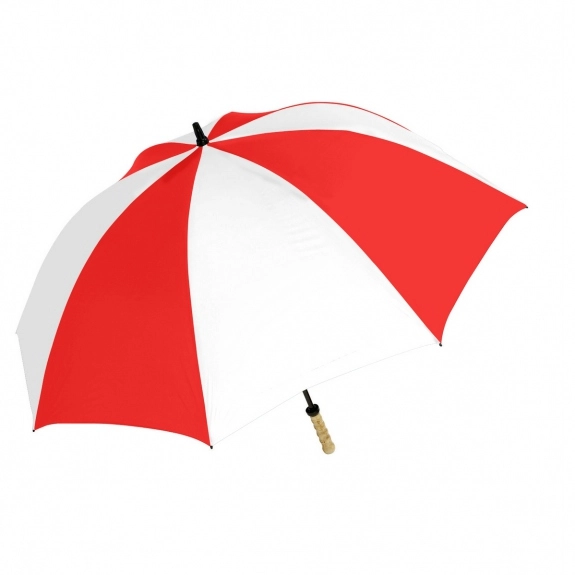 Red/White Wind Resistant Golf Custom Umbrella - 60"