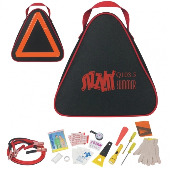 Black/Red 10 Piece Promotional Auto Emergency Kit
