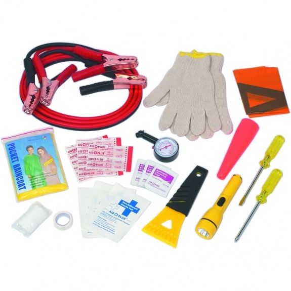 Contents - 10 Piece Promotional Auto Emergency Kit