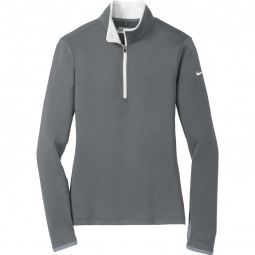 Dark Grey/White Nike Golf Dri-FIT Stretch 1/2 Zip Custom Jackets