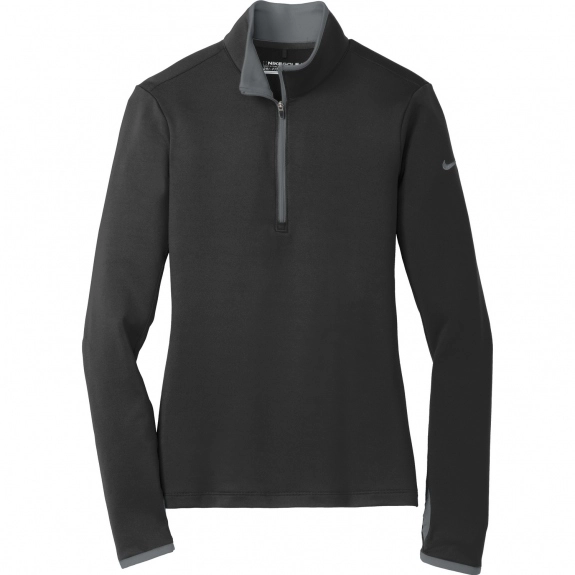 Black/Dark Grey Nike Golf Dri-FIT Stretch 1/2 Zip Custom Jackets