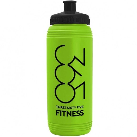 Lime Green Push/Pull Promotional Sports Bottle - 16 oz.