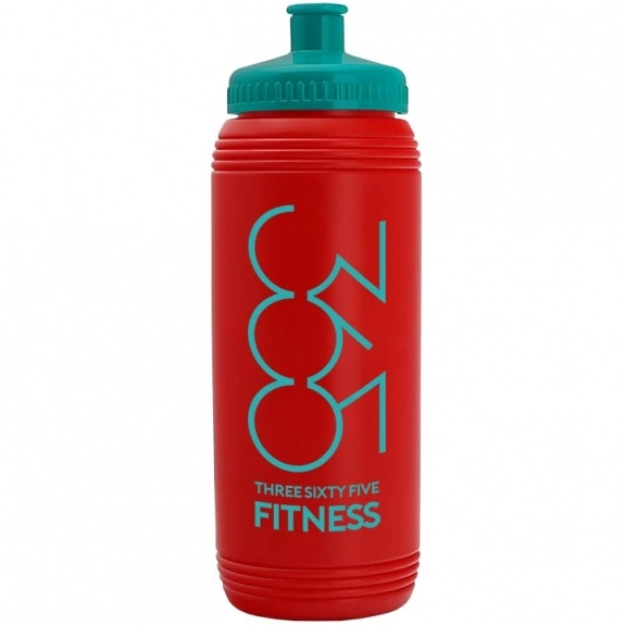 Red Push/Pull Promotional Sports Bottle - 16 oz.