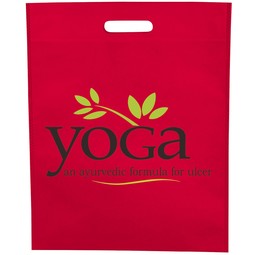 Red Freedom Heat Seal Non-Woven Custom Tote Bag - 11"w x 14"h