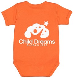 Orange - Rabbit Skins Custom Infant Baby Bodysuit