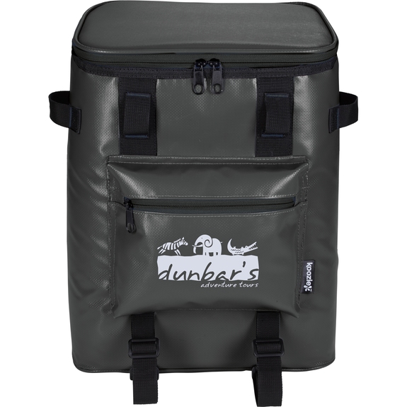 Charcoal - KOOZIE&#174; Olympus 24-Can Cooler Custom Backpack