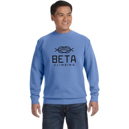 Flo Blue Comfort Colors Custom Logo Crewneck Sweatshirt