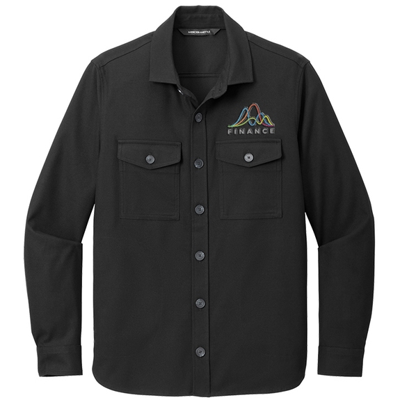 Deep black Mercer+Mettle&#153; Long Sleeve Custom Twill Overshirt